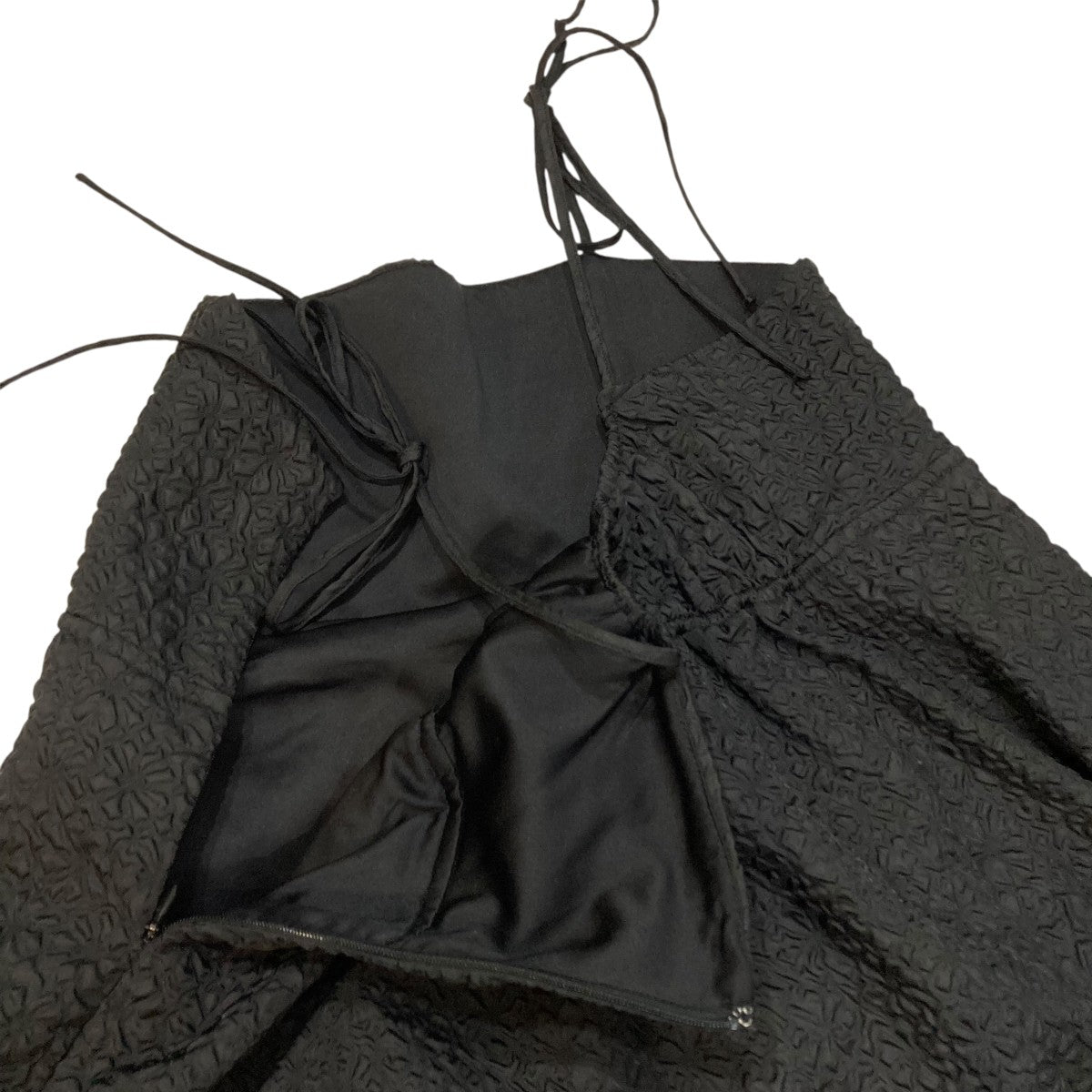 Gypsohila ジプソフィア パフパフキャミ ブラック Gypsohila(ジプソフィア) Jacquard Cami OnePieceキャミソール