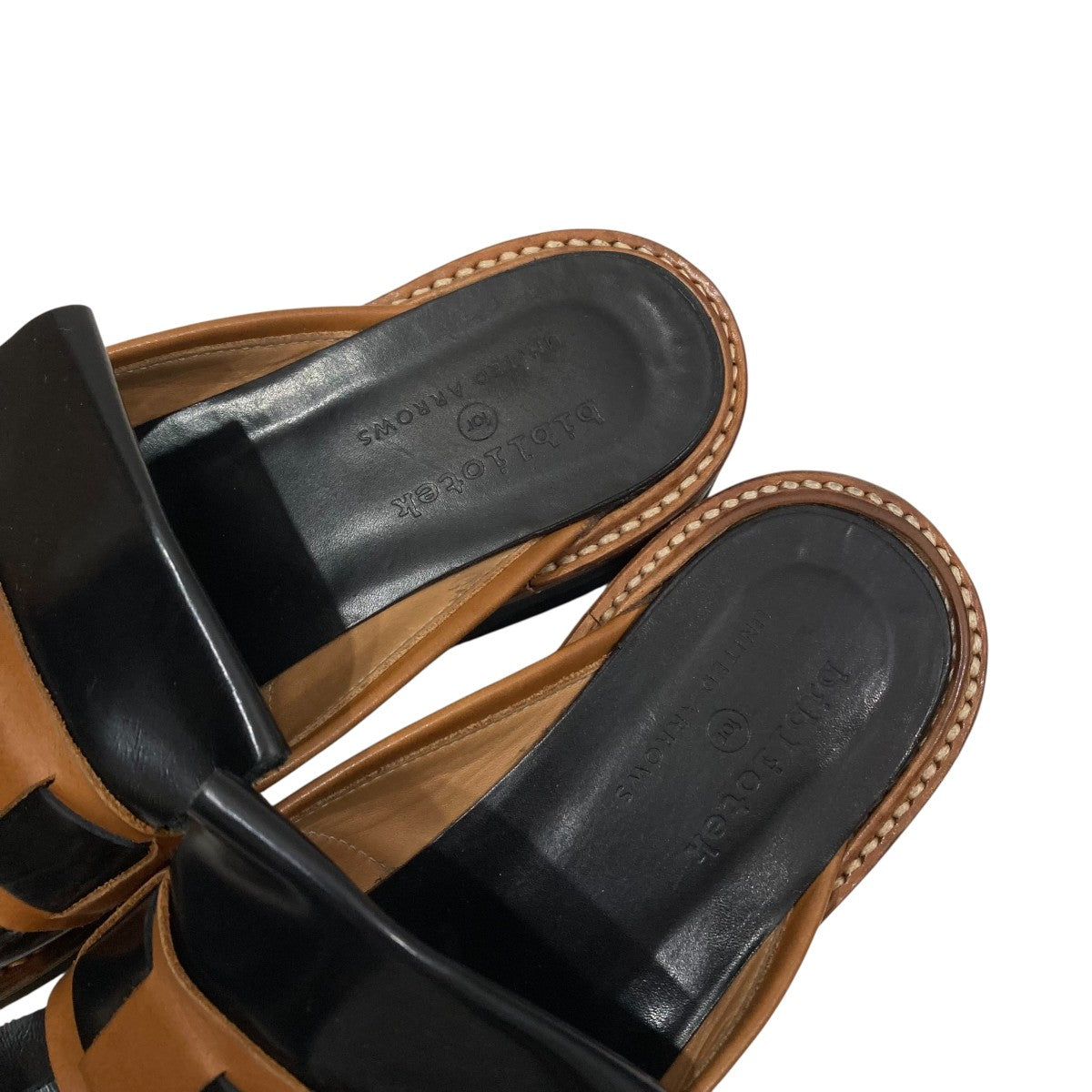 bibliotek×UNITED ARROWS レザーサンダル レッド サイズ 37