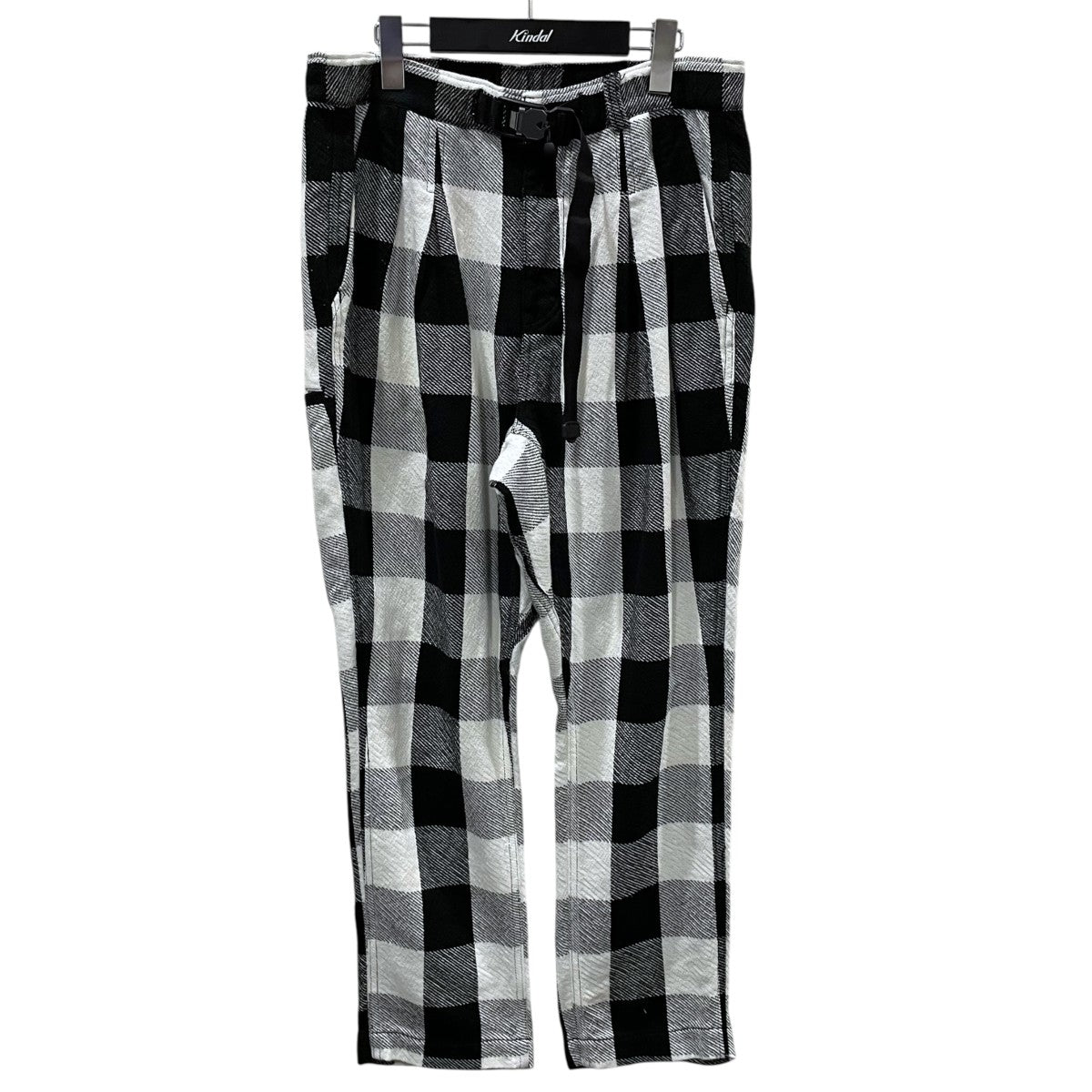 チェック柄パンツ EXPLORER EASY PANTS COTTON TWILL BLOCK PLAID WITH FIDLOCK BUCKLE NN-P3743