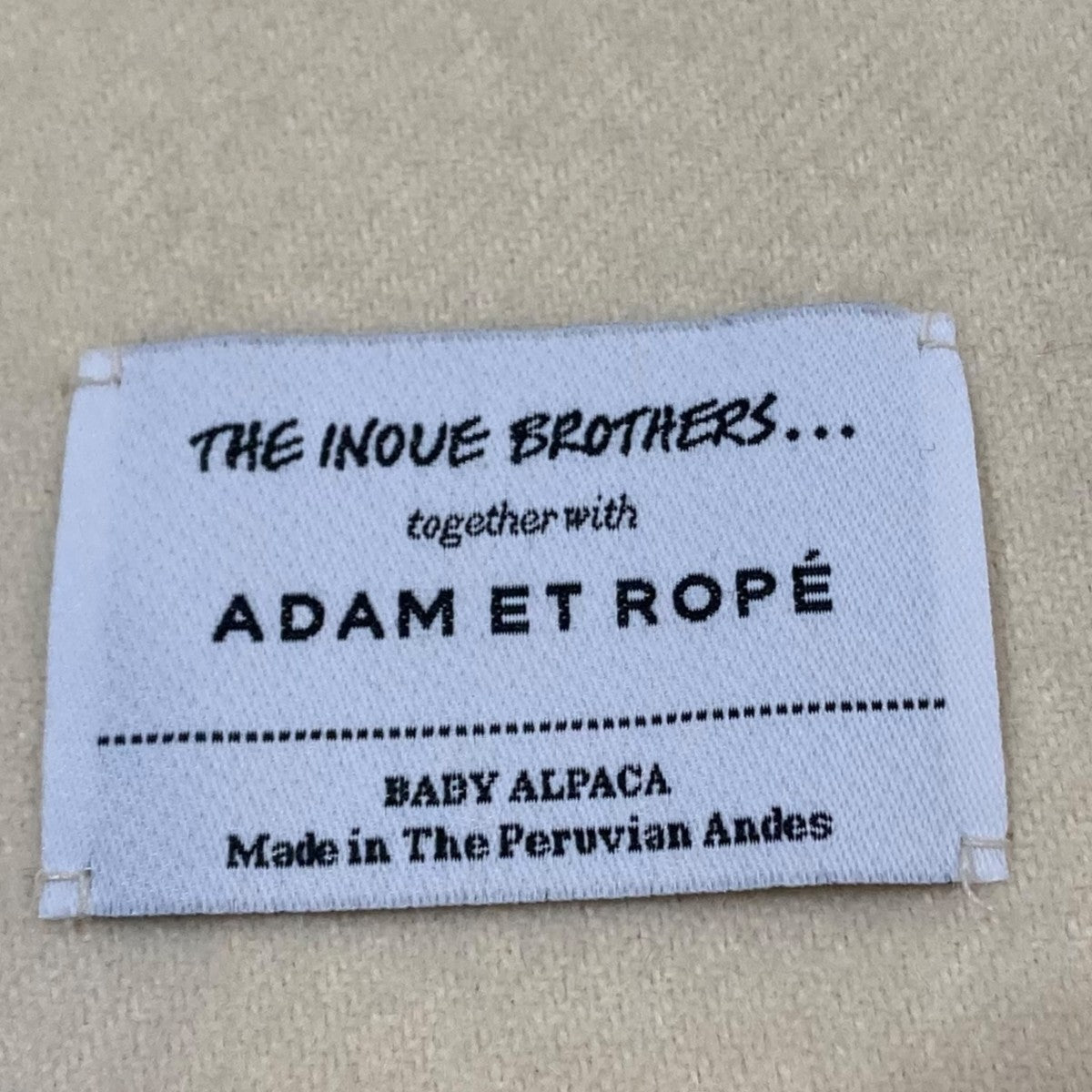 マフラー　THE INOUE BROTHERS for ADAM ET ROPE THE INOUE BROTHERS マフラー 「THE BROTHERStogether with