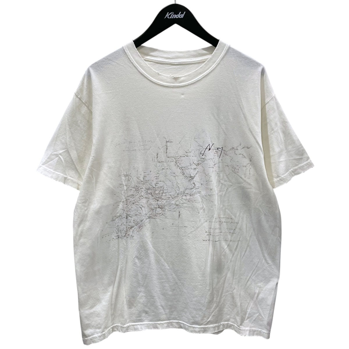 ANCELLM 25SS プリントTシャツ OLDMAP T-SHIRT オールドマップティーシャツ ANC-CT111 古着・中古-1枚目のアイテム画像