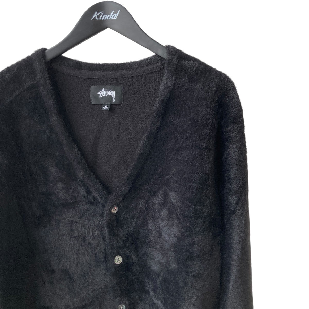 Stussy ブラック カーディガン Mサイズ Stussy x Denim Tears』Suits Cardigan☆Black☆25SS☆ (STUSSY