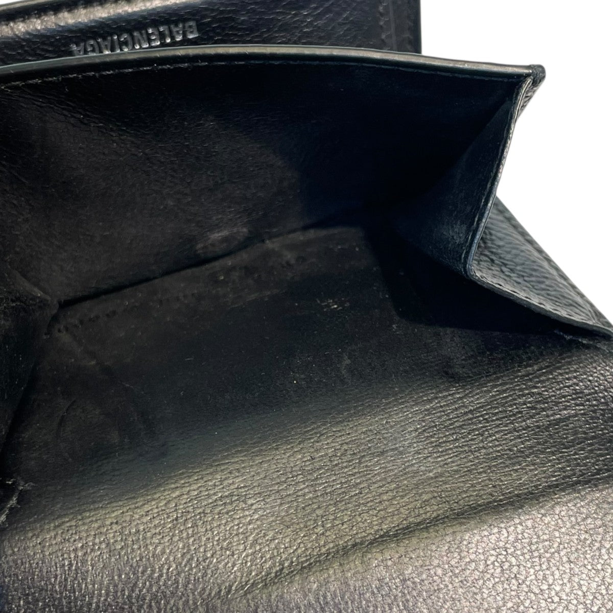 現行◆BALENCIAGA 三つ折り財布 ビッグロゴ ブラック ホワイト BALENCIAGA バレンシアガ 財布 三つ折り ミニ財布 コンパクト