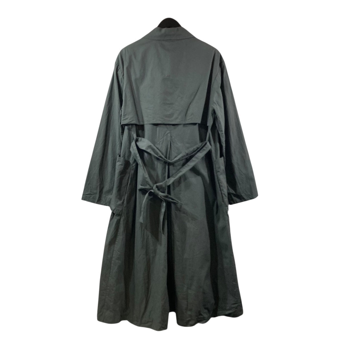 Cristaseya(クリスタセヤ) DOUBLE BRESTERD TRENCH WITH LEATHER