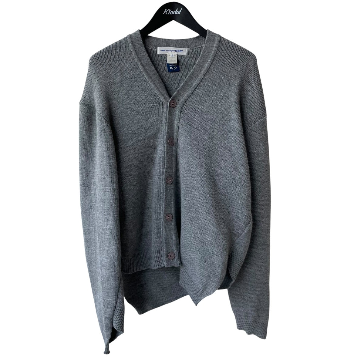COMME des GARÇONS SHIRT グレー カーディガン Lサイズ コムデギャルソン シャツ フォーエバー カーディガン グレー