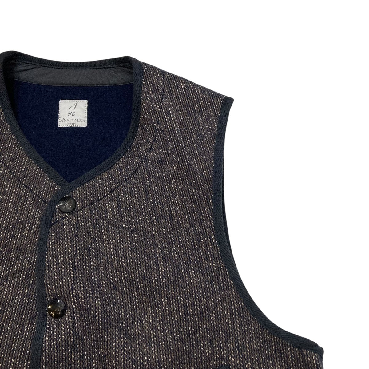 ANATOMICA アナトミカ　ベスト　ジレ　ネイビー　46 L 日本製 ANATOMICA アナトミカ ベスト ジレ ネイビー 46 L 日本製