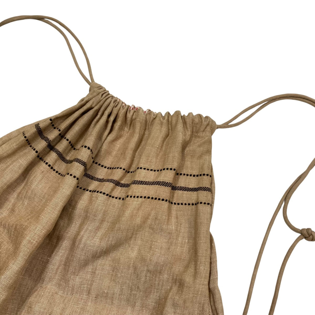 SUNSEA Bangladesh w/耳Linen Knapsack 22ss SUNSEA(サンシー) w 耳 LINEN KNAPSACKナップサック ベージュ