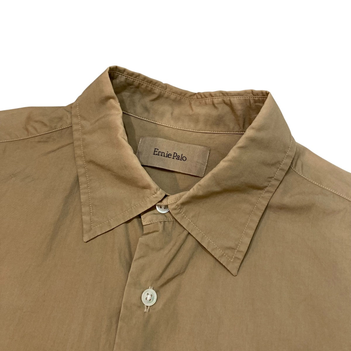 アーニー パロ Standard Shirt シャツ M カーキ Ernie Palo(アーニーパロ) Product dye Standard Shirt長袖シャツ