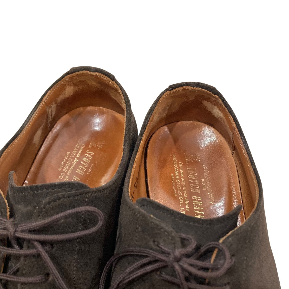 SCOTCH GRAINスコッチグレイン03442美品　サイズ25ライトブラウン スコッチグレイン 03442 銀座三越百貨店限定モデル セミブローグ