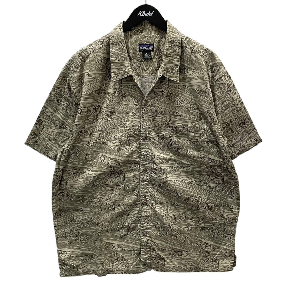 2003 フィッシュ柄オープンカラー半袖シャツ A／C Shirt エアーコンディショニングシャツ 53304
