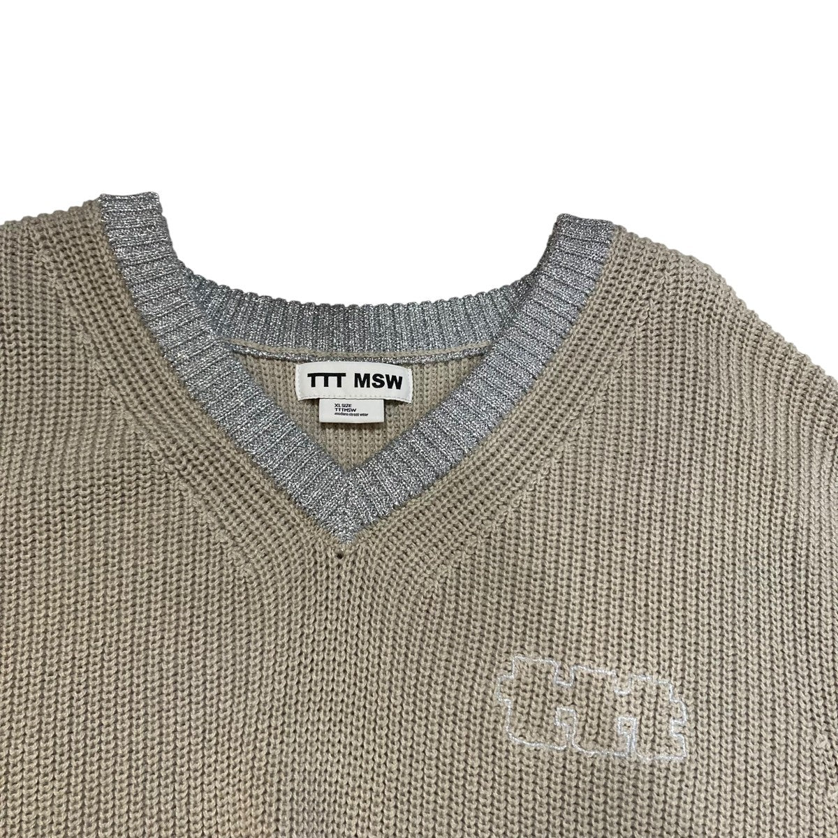 TTT MSW(ティーモダンストリートウエア) Lame knit vestベストTTT