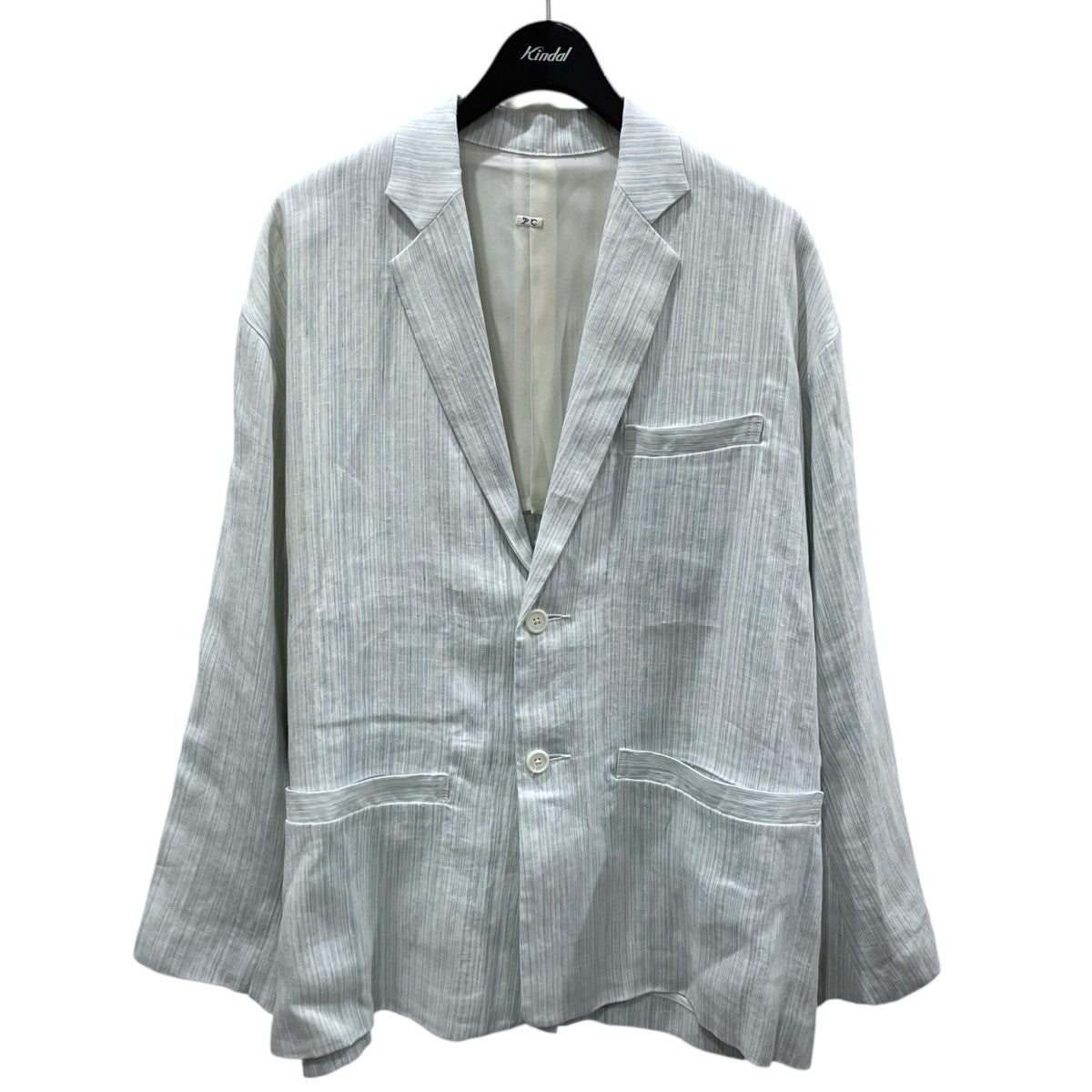 ストライプ柄リネンジャケット LINEN STRIPE CLASSIC THREE PIECE JACKET リネンストライプクラシックスリーピースジャケット