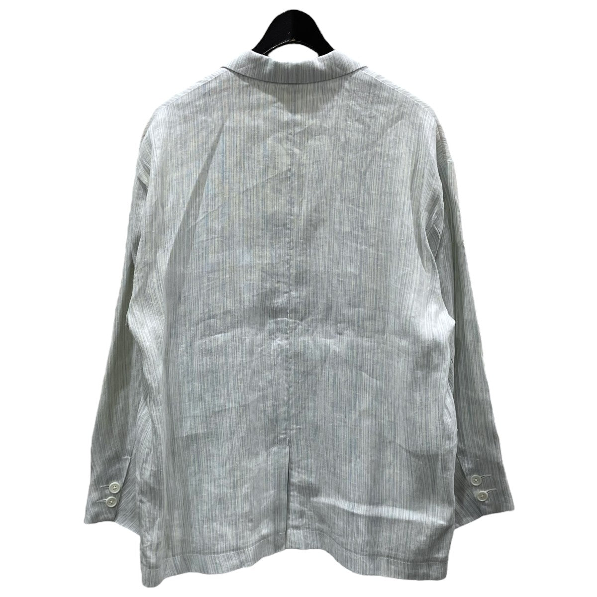 ストライプ柄リネンジャケット LINEN STRIPE CLASSIC THREE PIECE JACKET リネンストライプクラシックスリーピースジャケット