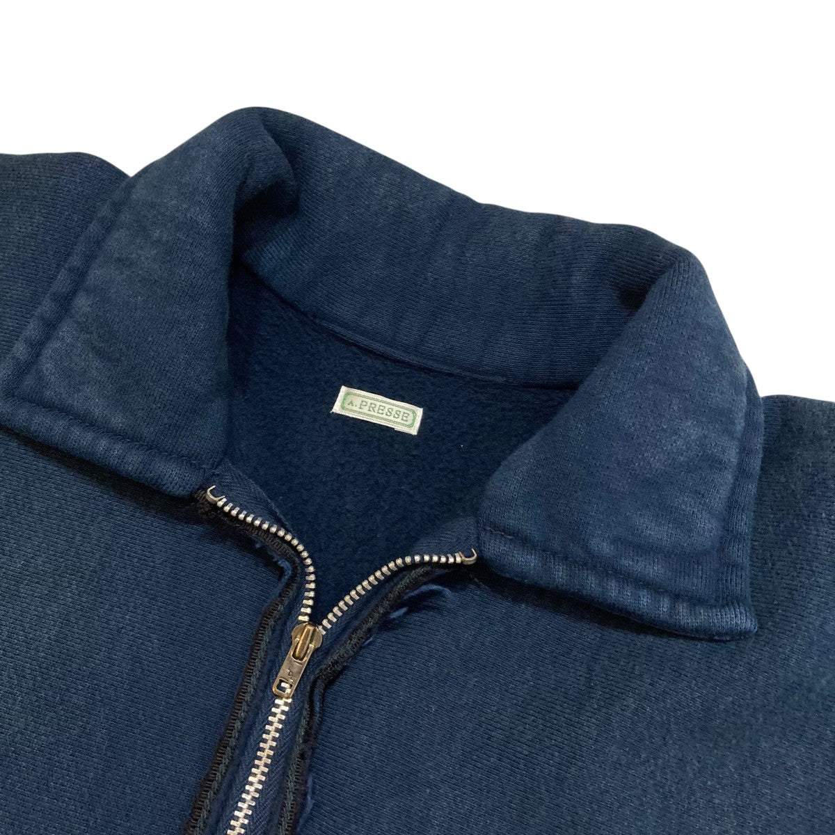 A.PRESSE ハーフジップスウェット ネイビー サイズ2 アプレッセ 中古