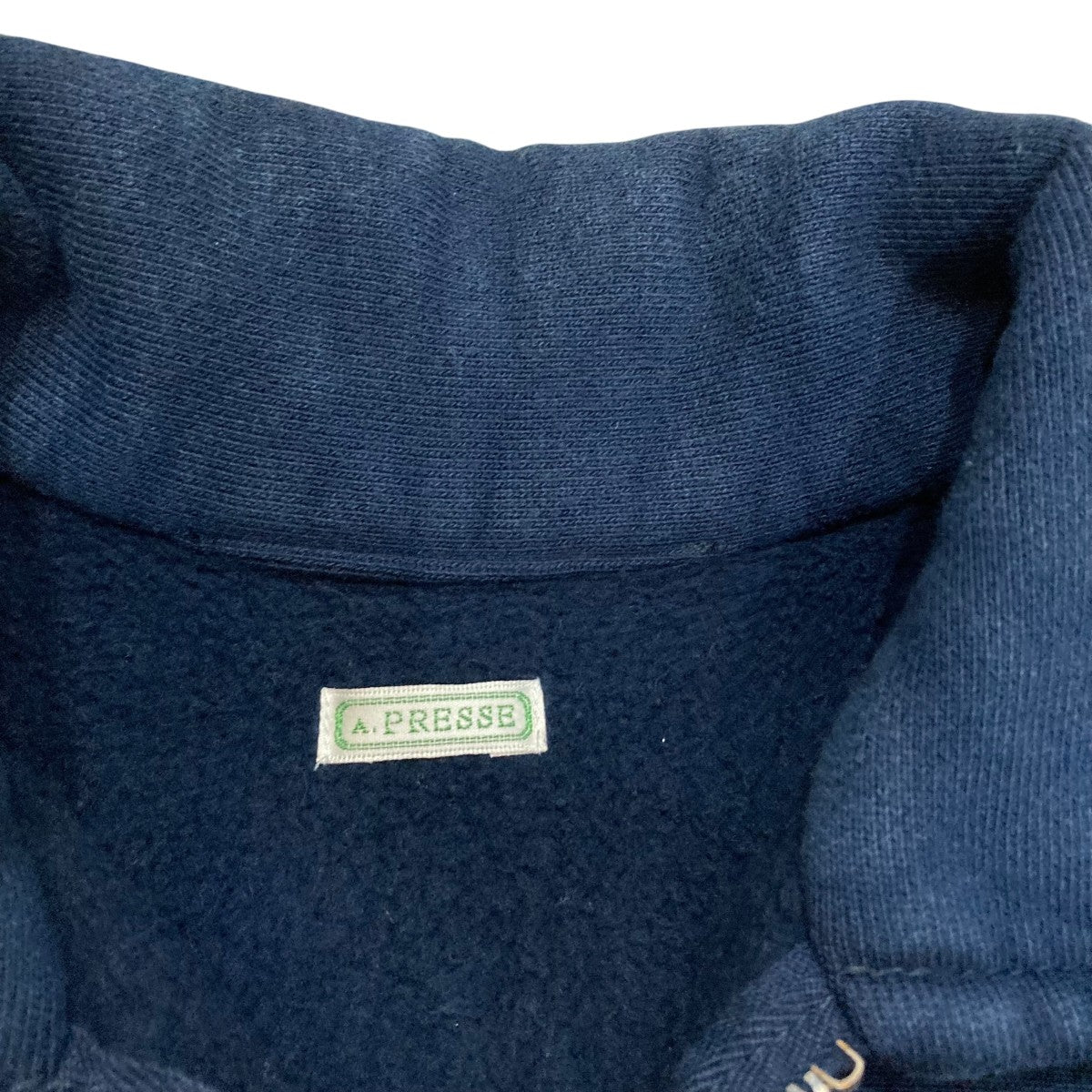 A.PRESSE ハーフジップスウェット ネイビー サイズ2 アプレッセ 中古
