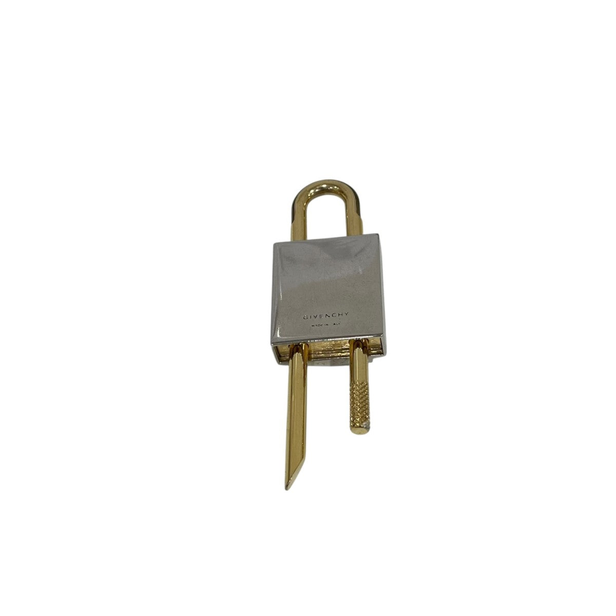 未使用　GIVENCHY　ジバンシィ　4G　パドロック　チャーム　キーホルダー GIVENCHY(ジバンシィ) 4G パドロック キーチャーム シルバー×ゴールド