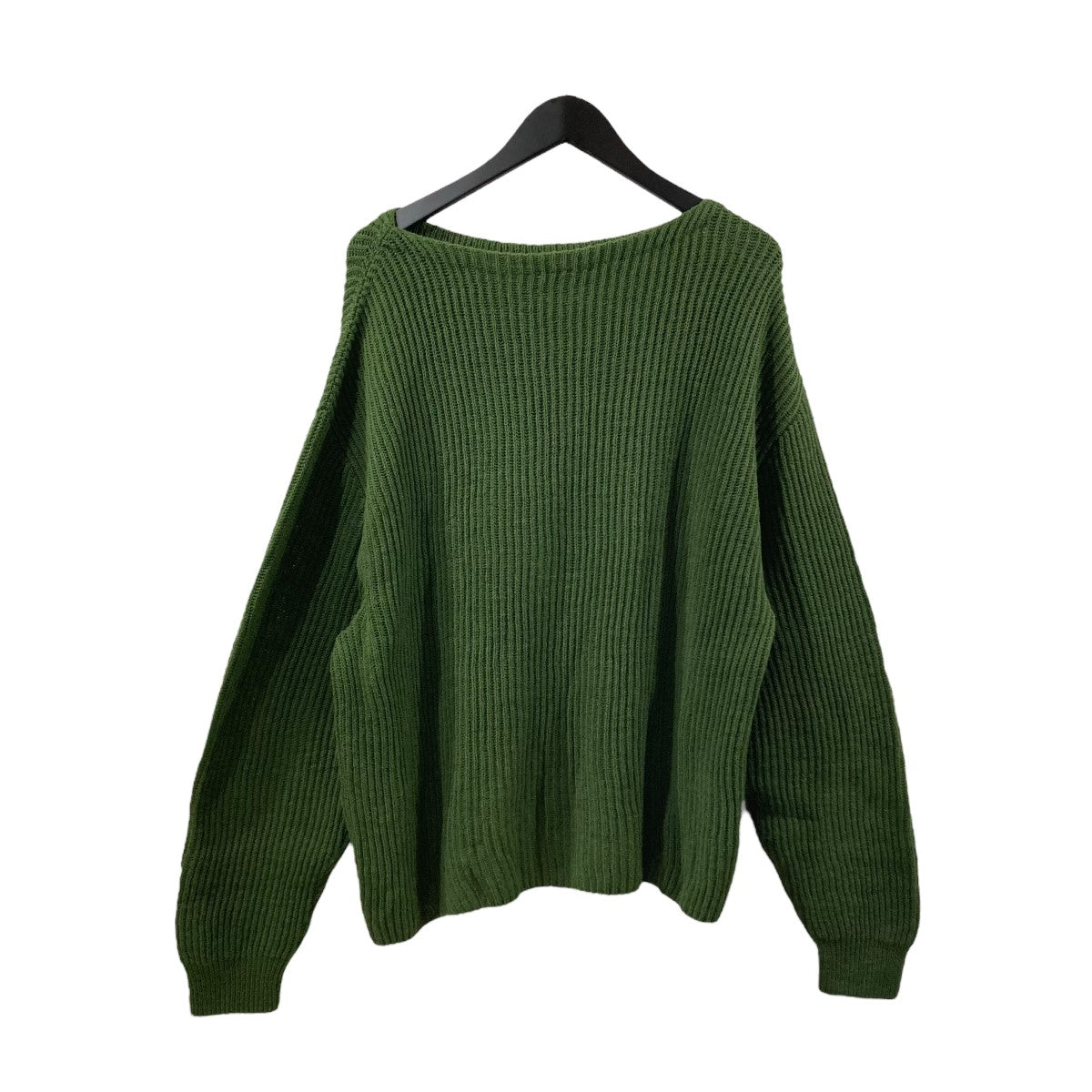 AURALEE(オーラリー) HARD TWIST WOOL RIB KNIT BOAT NECK P O