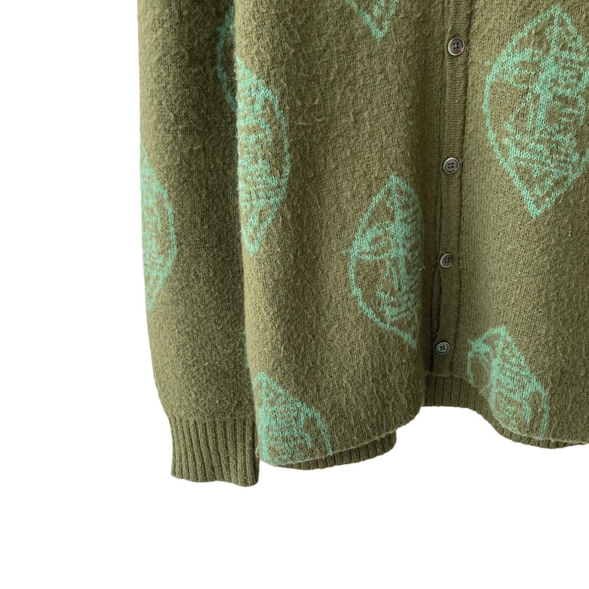 Stussy ライトグリーン カーディガン Lサイズ モヘア STUSSY（ステューシー）の「Mohair Mask Cardigan（ニット