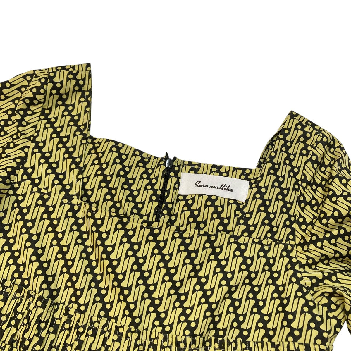 Geometric Pattern Sleeve Dress半袖ワンピース020441SK2