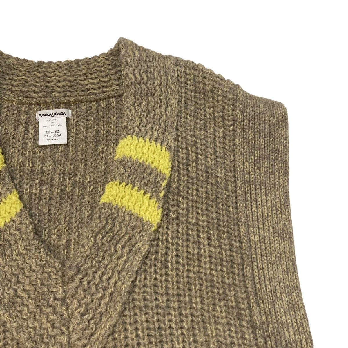 FUMIKA UCHIDA ニットベスト　フミカウチダ FUMIKA UCHIDA(フミカウチダ) 3G Mix Shetland OVER VESTVネックニット