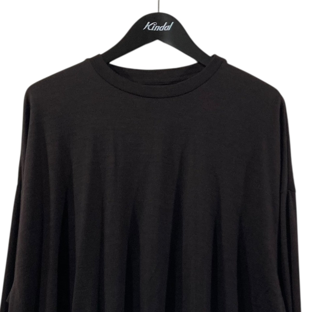 美品 barbell object ロングスリーブニット black barbell object(バーベルオブジェクト) ウール天竺ロング