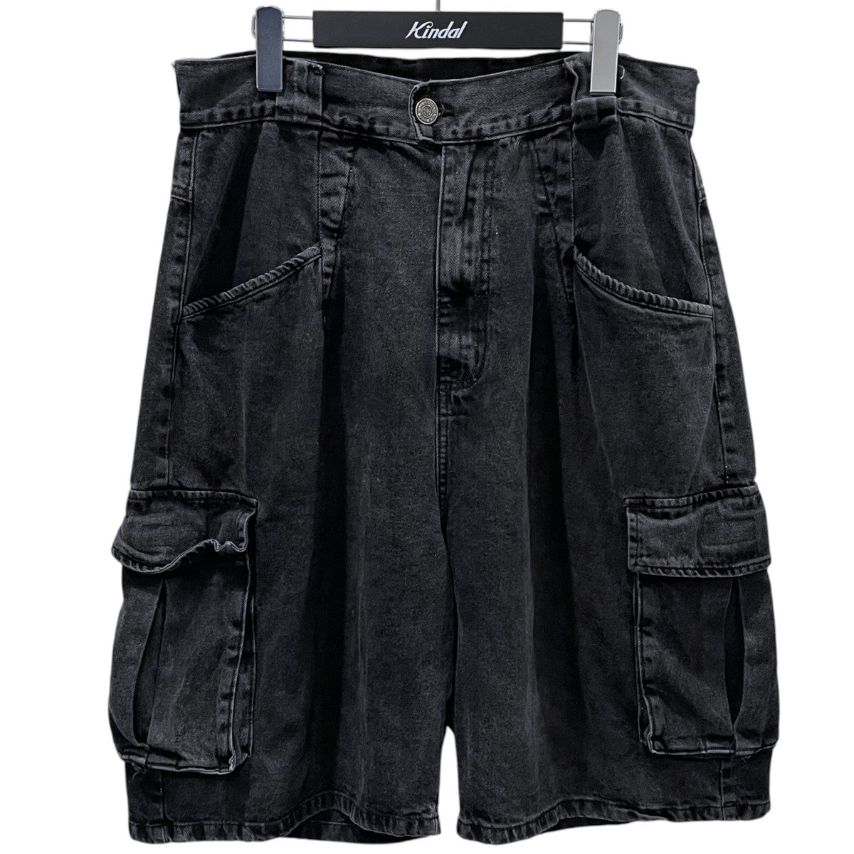 WILLY CHAVARRIA ウォッシュ加工デニムカーゴハーフパンツ CARGO SHORTS カーゴショーツ 古着・中古-1枚目のアイテム画像