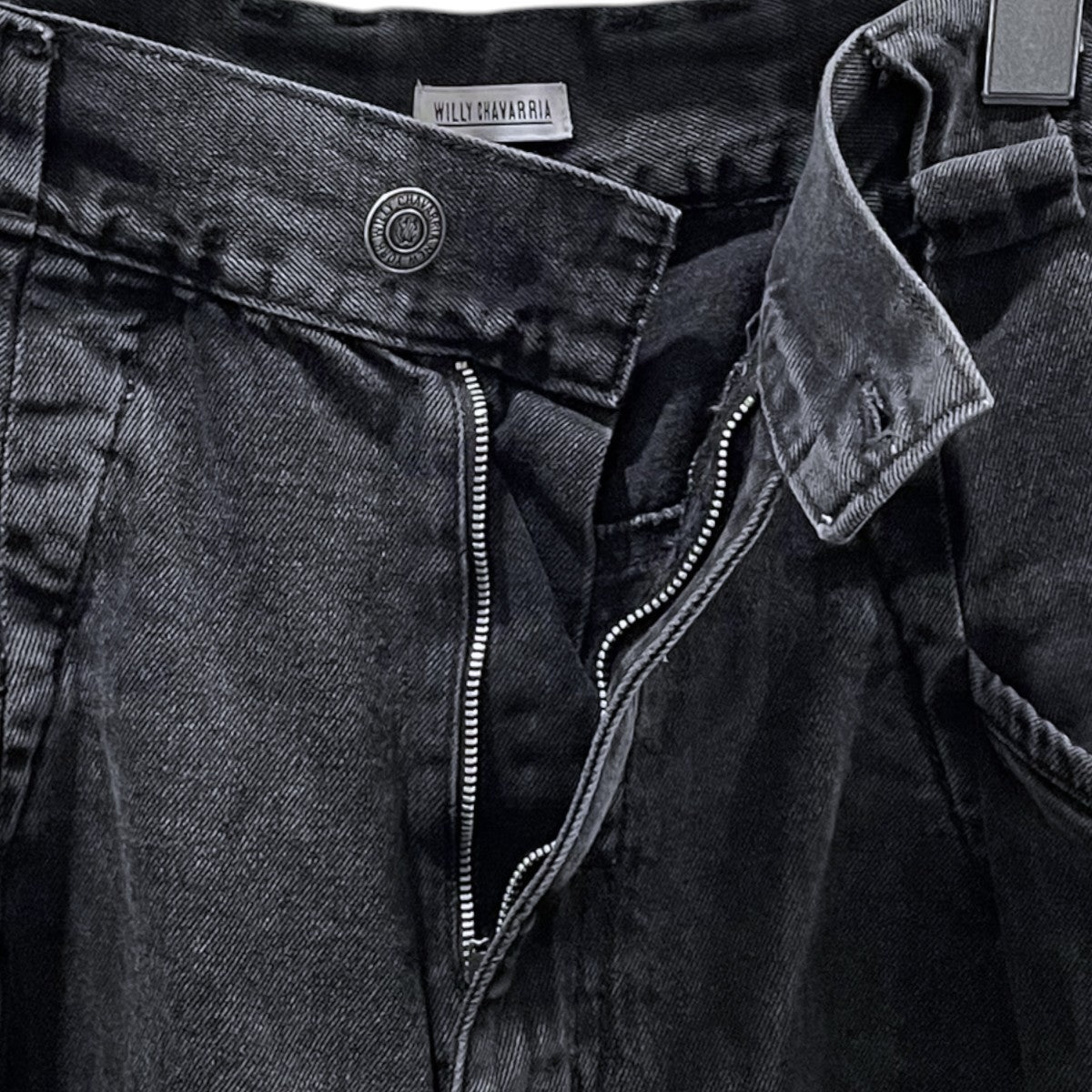 WILLY CHAVARRIA ウォッシュ加工デニムカーゴハーフパンツ CARGO SHORTS カーゴショーツ 古着・中古-3枚目のアイテム画像