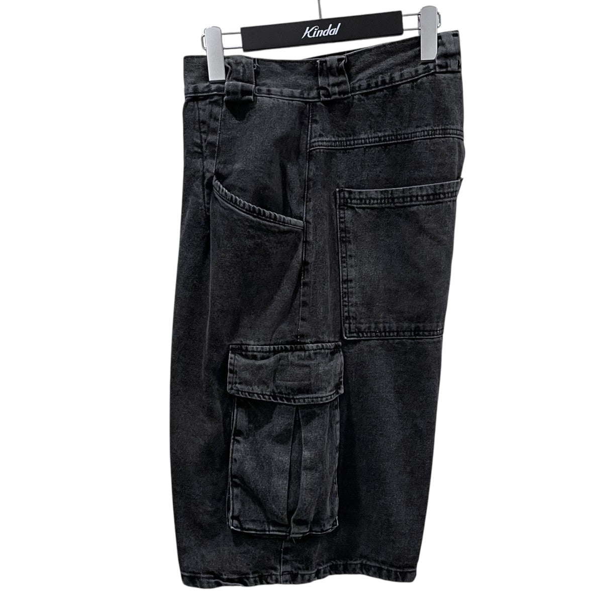 WILLY CHAVARRIA ウォッシュ加工デニムカーゴハーフパンツ CARGO SHORTS カーゴショーツ 古着・中古-4枚目のアイテム画像