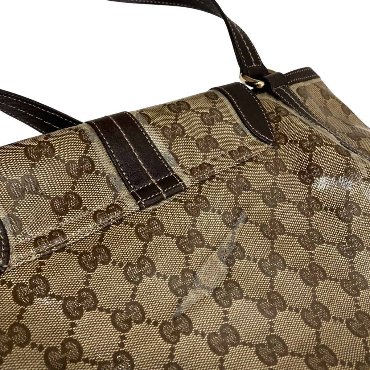 GUCCI(グッチ) GGクリスタル コーティングキャンバストート