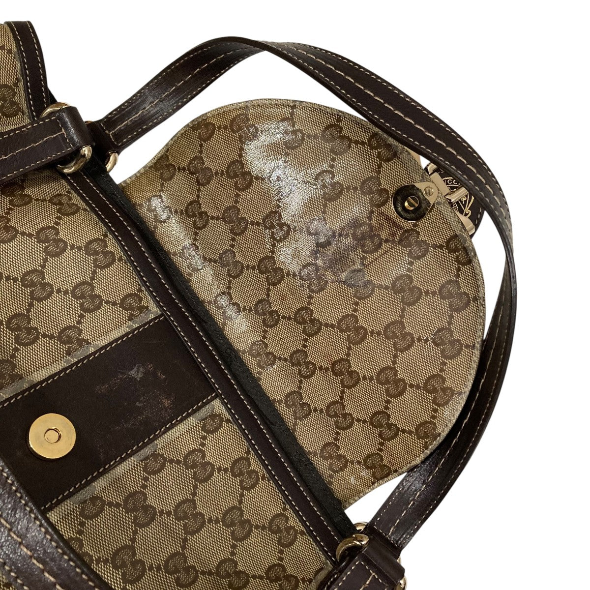 GUCCI(グッチ) GGクリスタル コーティングキャンバストート