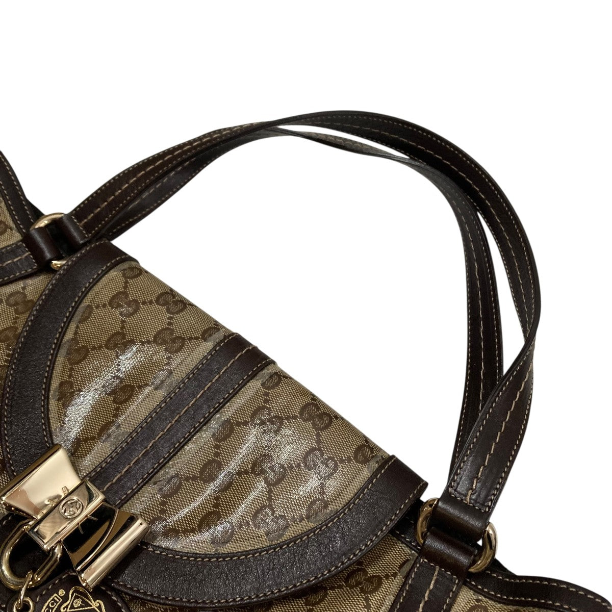 GUCCI(グッチ) GGクリスタル コーティングキャンバストート