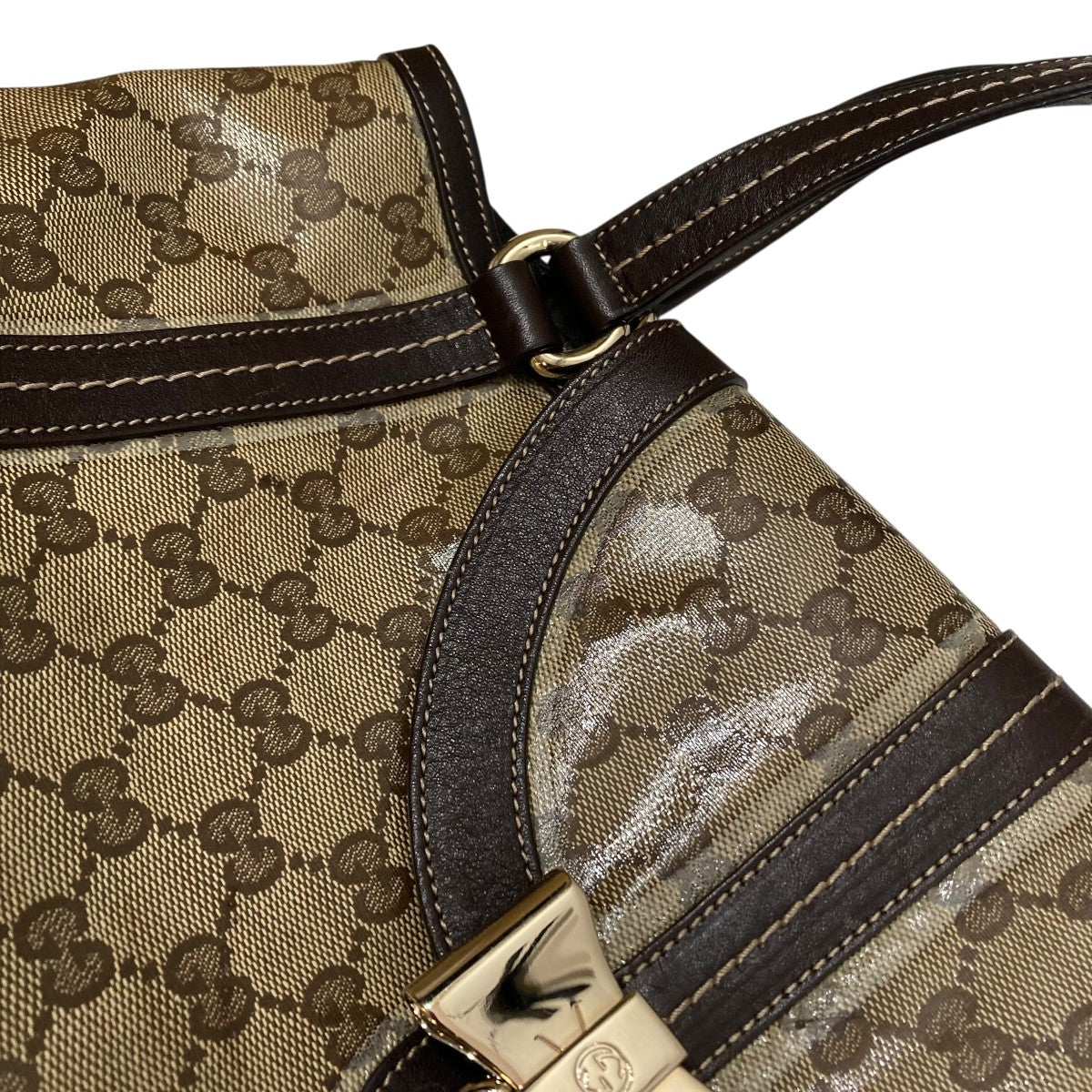 GUCCI(グッチ) GGクリスタル コーティングキャンバストートバッグ