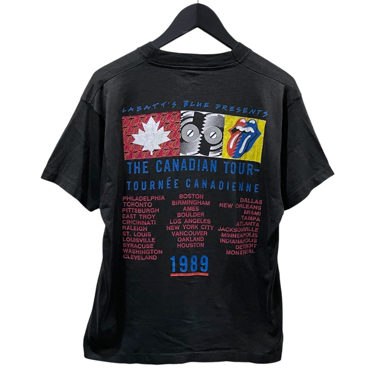 80s プリントTシャツ The Rolling Stones Steel Wheels North American Tour