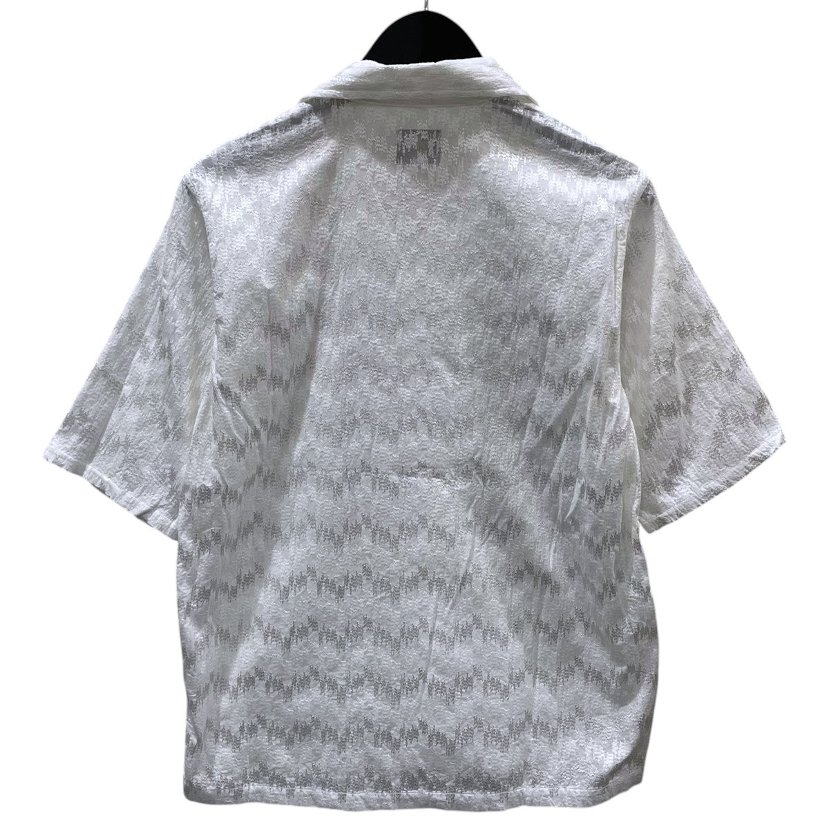Needles 22SS オープンカラー半袖シャツ Cabana Shirt - Wave Emb． カバナシャツ ウェーブ エンブロイダリー IN168 古着・中古-2枚目のアイテム画像