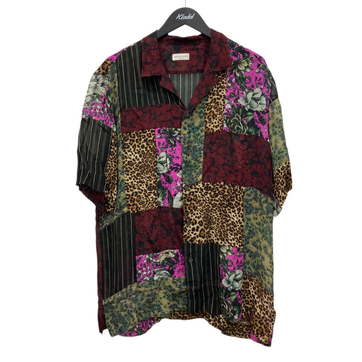 DRIES VAN NOTEN パッチワークプリント半袖シャツ 古着・中古-1枚目のアイテム画像
