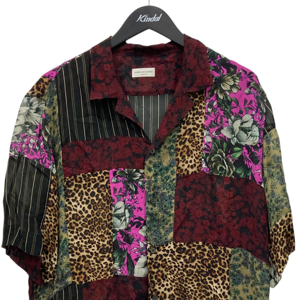DRIES VAN NOTEN パッチワークプリント半袖シャツ 古着・中古-3枚目のアイテム画像