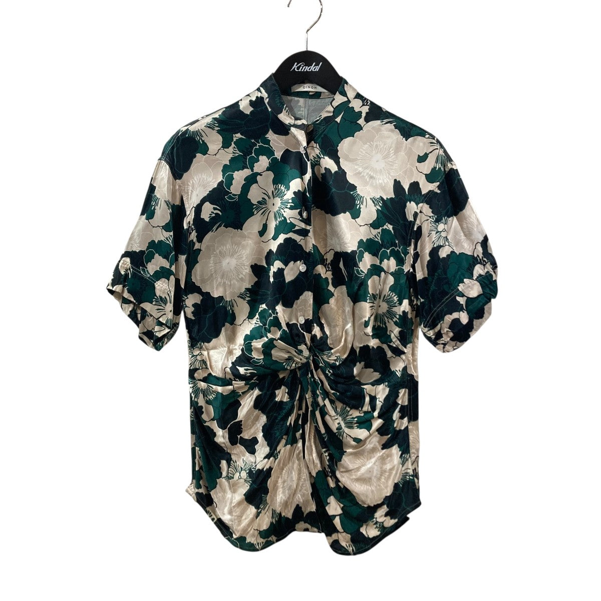FLOWER PIRINT DRAPE BLOUSE半袖シャツ21SBL004