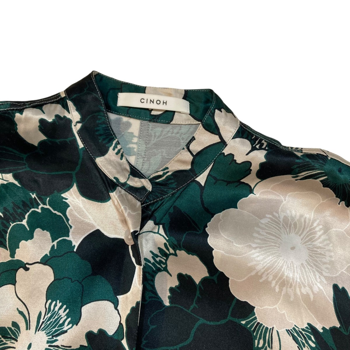 FLOWER PIRINT DRAPE BLOUSE半袖シャツ21SBL004