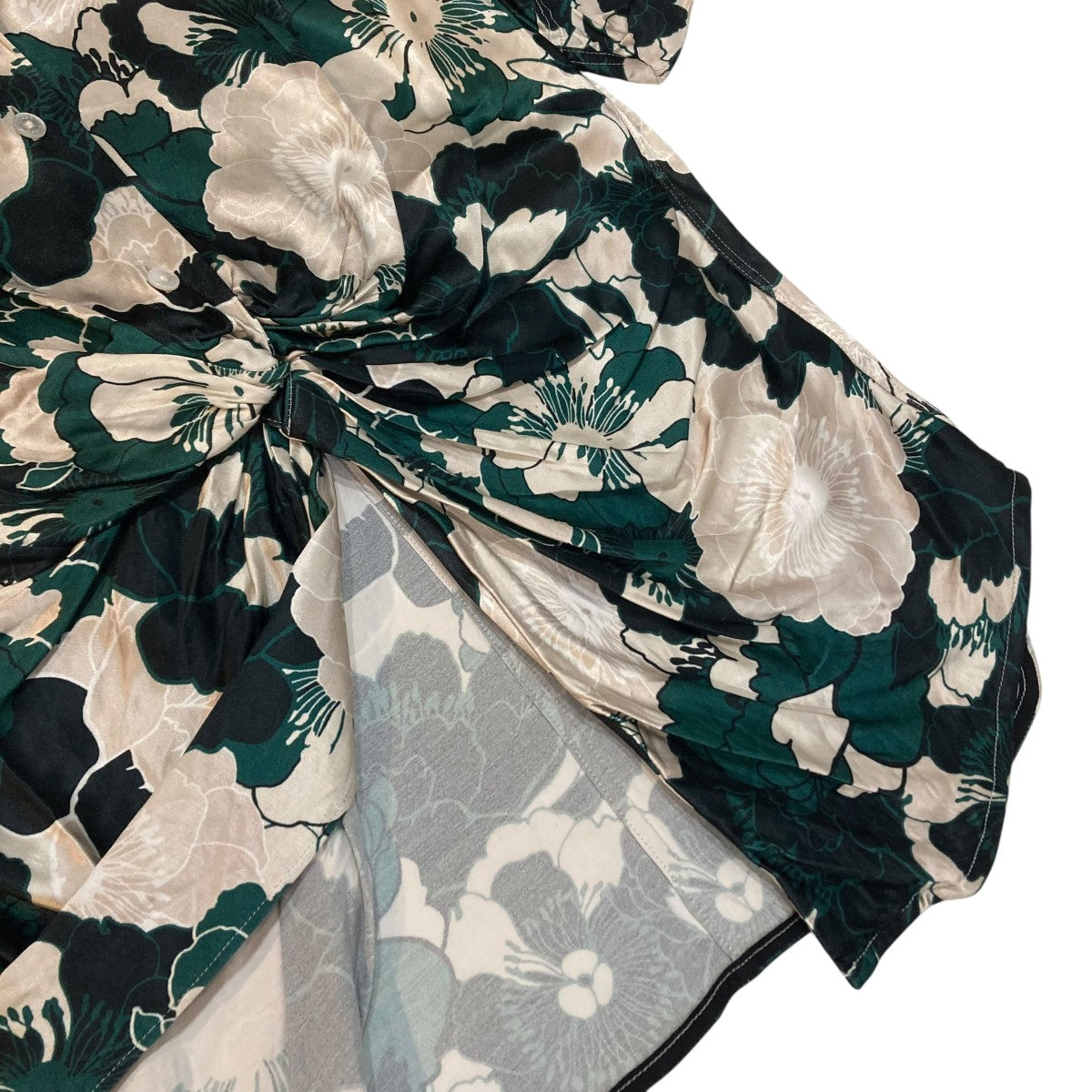 FLOWER PIRINT DRAPE BLOUSE半袖シャツ21SBL004