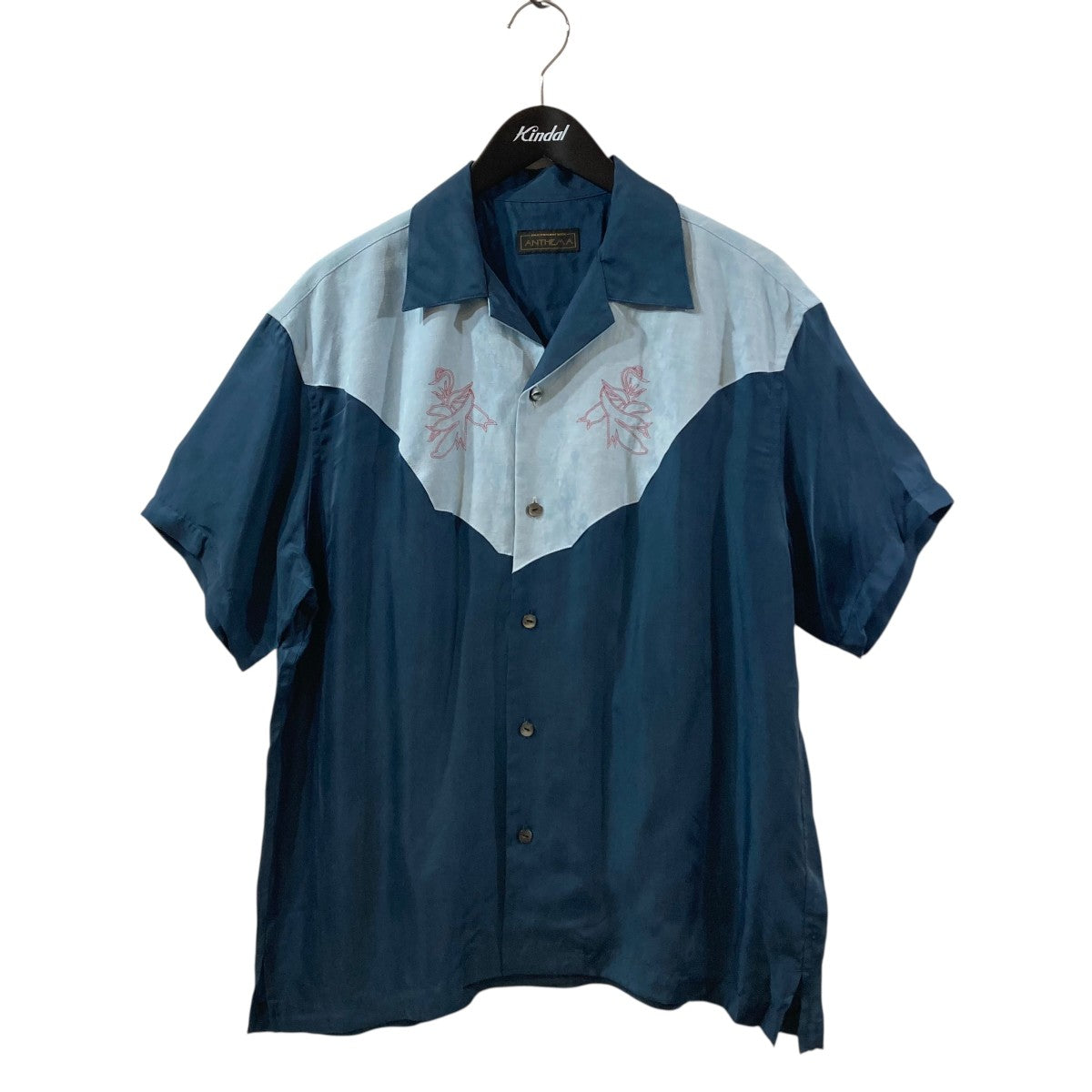 POWDERY CUPRA OPEN COLLOER SHIRTS半袖シャツA00141SH