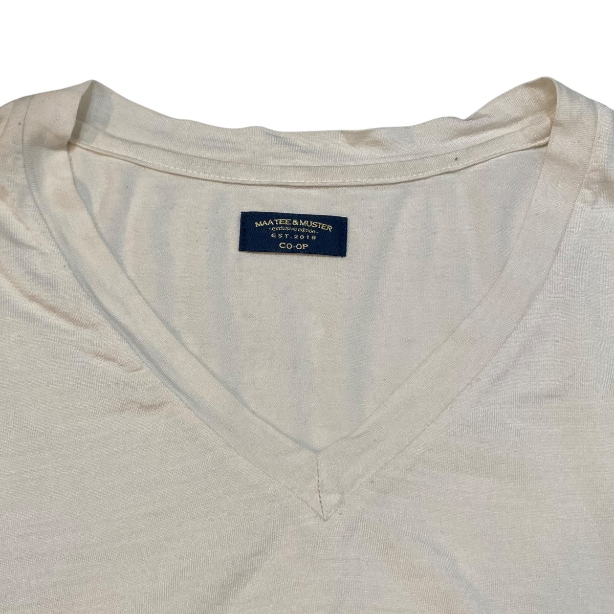 MAATEE＆SONS WASHABLE SILK V NECK TEE MTMU3103-0802 古着・中古-3枚目のアイテム画像