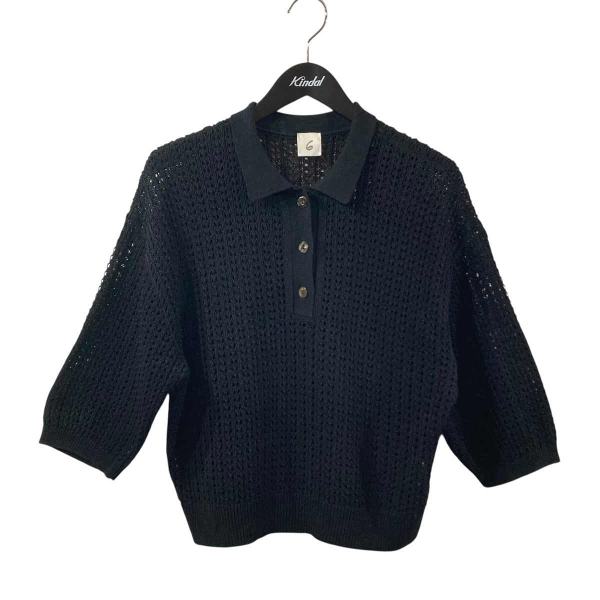 6(ROKU) BEAUTY＆YOUTH MESH SHIRT KNIT メッシュ半袖ポロシャツ 8613-299-0164 古着・中古-1枚目のアイテム画像