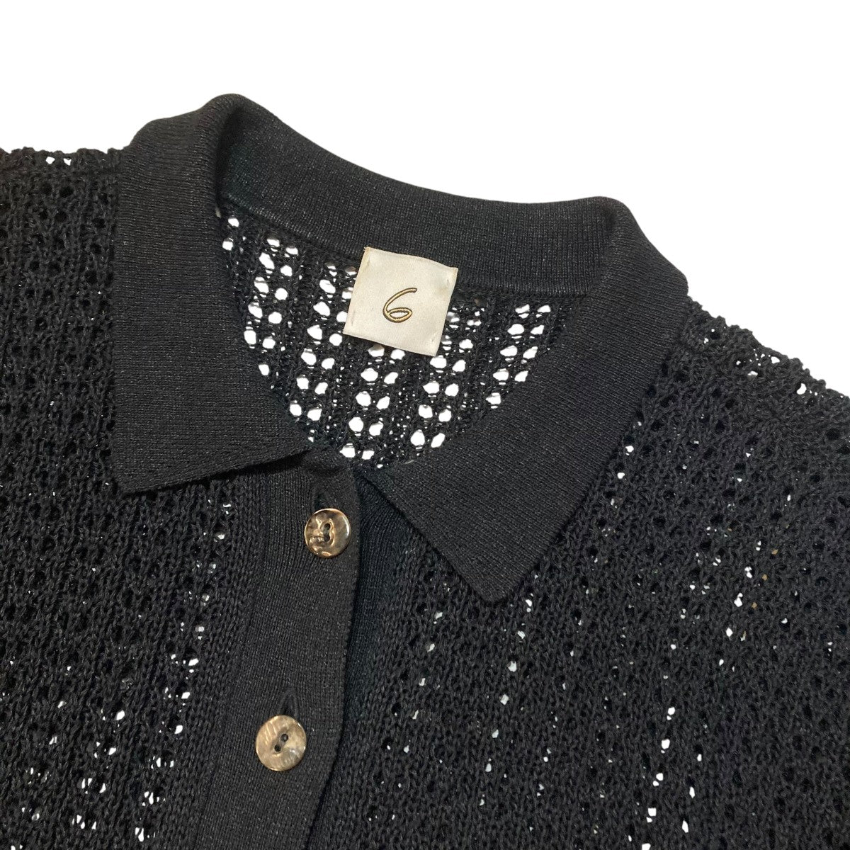 6(ROKU) BEAUTY＆YOUTH MESH SHIRT KNIT メッシュ半袖ポロシャツ 8613-299-0164 古着・中古-3枚目のアイテム画像