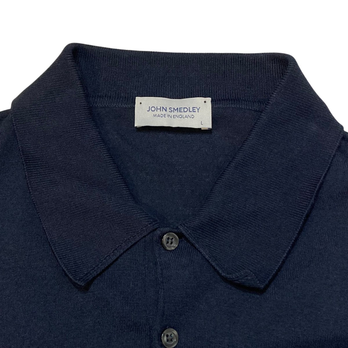 JOHN SMEDLEY(ジョンスメドレー) 半袖ポロシャツ ネイビー サイズ L