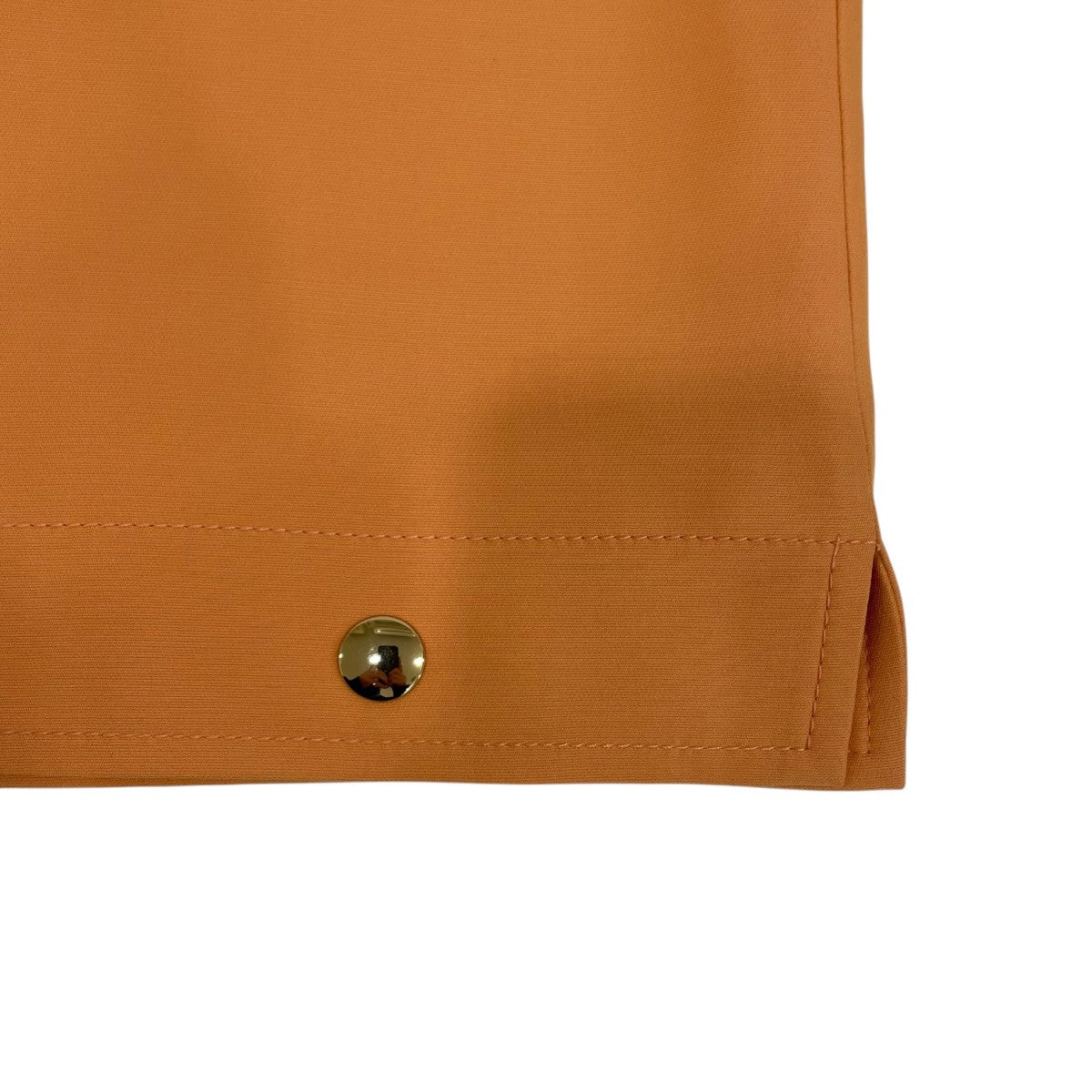 Apricot Wool Silk Cady Button Detail Short Dress半袖ショートドレス596985 zad88