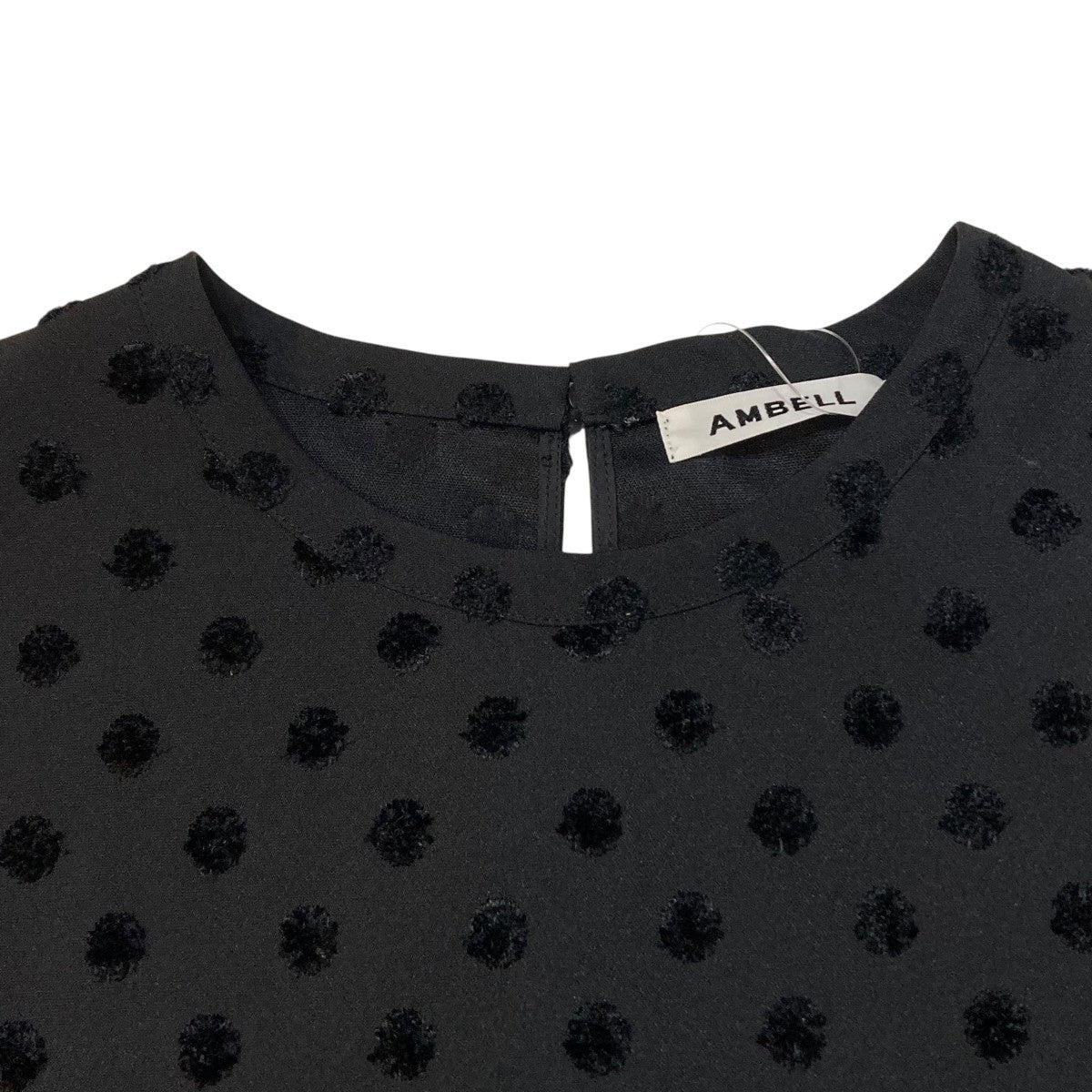 ドット クルーネックブラウス半袖Tシャツ00040-3