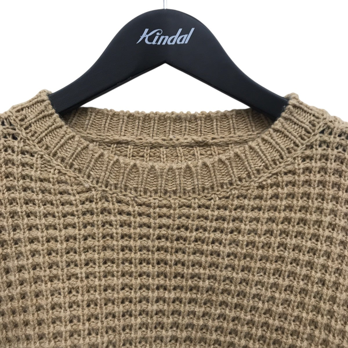WAFFLE WOOL KNIT BEIGEニット