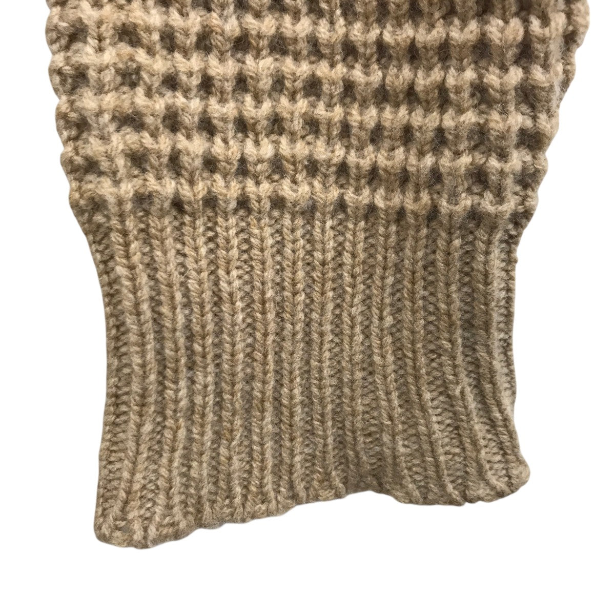 WAFFLE WOOL KNIT BEIGEニット