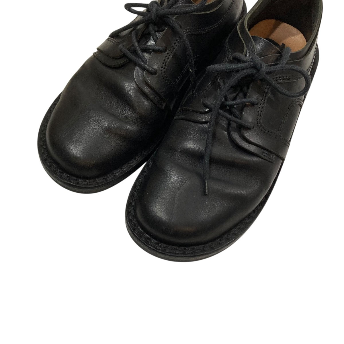 トリッペン Trippen レザー ブラック シューズ 38 Trippen(トリッペン) Derbyレザーシューズ ブラック サイズ 35