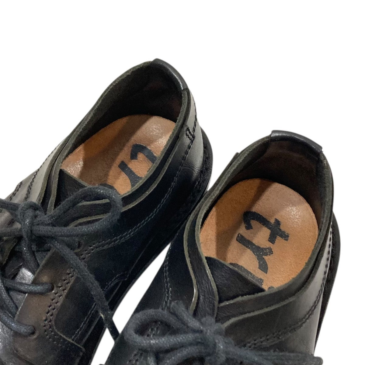 トリッペン Trippen レザー ブラック シューズ 38 Trippen(トリッペン) Derbyレザーシューズ ブラック サイズ 35